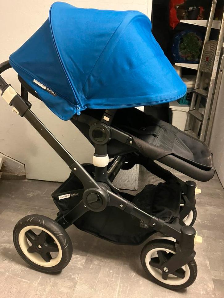Bugaboo type buffalo koningsblauw all in tal van accessoires, Kinderen en Baby's, Kinderwagens en Combinaties, Zo goed als nieuw