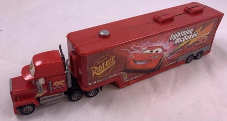 Disney Pixar Cars Mack Truck transporter vrachtauto Mattel, Kinderen en Baby's, Speelgoed |Speelgoedvoertuigen, Zo goed als nieuw