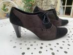 Brenda Zaro Richelieu 39 à talons 7cm cuir daim noir marron, Noir, Porté, Envoi, Brenda Zaro