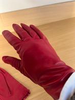 Rode lederen handschoenen Firla, Kleding | Dames, Mutsen, Sjaals en Handschoenen, Ophalen of Verzenden, Zo goed als nieuw, Handschoenen