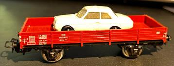 3248. Platte wagen met H0 Märklin-auto. beschikbaar voor biedingen