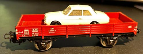 3248. Platte wagen met H0 Märklin-auto., Hobby en Vrije tijd, Modeltreinen | H0, Gebruikt, Wagon, Märklin, Ophalen of Verzenden
