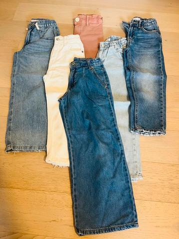 Pakket meisjes jeans (6 stuks) maat 122/7 jaar ZARA beschikbaar voor biedingen
