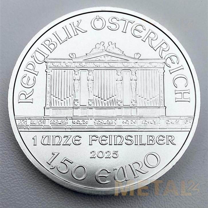 Philharmoniker ZILVER - 1 oz (2025), Postzegels en Munten, Edelmetalen en Baren, Zilver, Ophalen of Verzenden