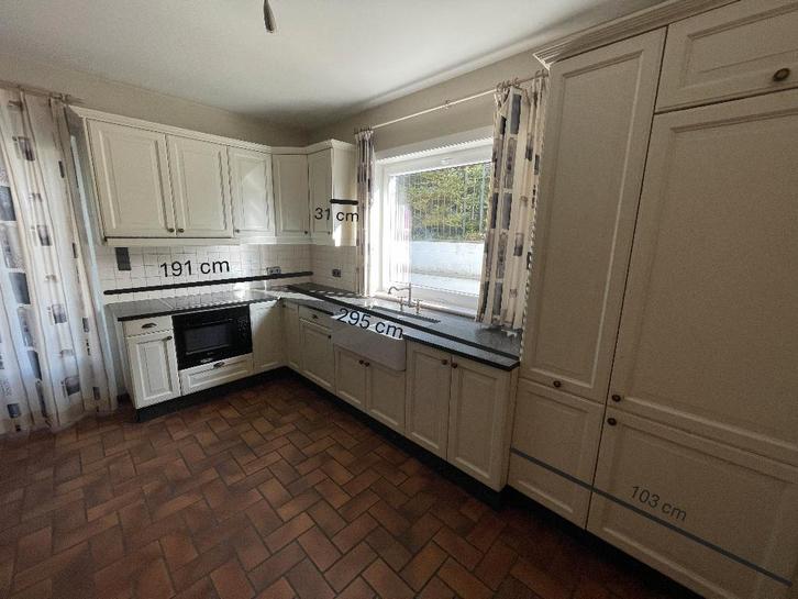 Keuken (zelf demonteren), Huis en Inrichting, Keuken | Complete keukens, Gebruikt, Hoekkeuken, Wit, Graniet of Steen, Ophalen