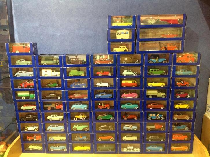 Tintin collection complète des voitures 1/43e, Verzamelen, Stripfiguren, Gebruikt, Beeldje of Figuurtje, Kuifje, Ophalen