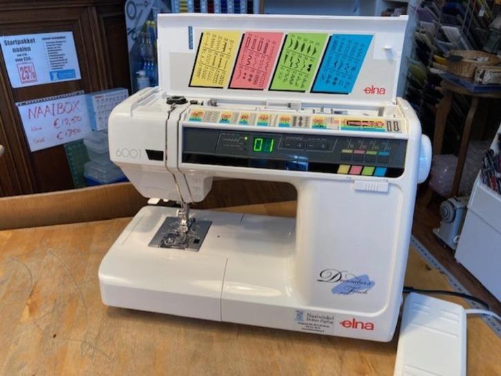 Elna 6001 computernaaimachine - muisstil naaien!, Hobby en Vrije tijd, Naaimachines en Toebehoren, Zo goed als nieuw, Naaimachine