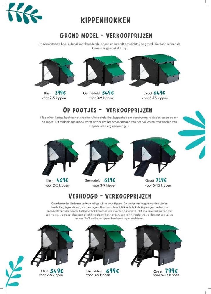 Nestera kunststofkippenhokken: OP VOORRAAD Kippenshop Jordi, Dieren en Toebehoren, Pluimvee | Toebehoren, Nieuw, Kippenhok of Kippenren