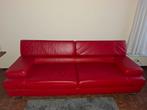Rood lederen 2 zit Natuzzi, Huis en Inrichting, Zetels | Zetels, Ophalen, Zo goed als nieuw