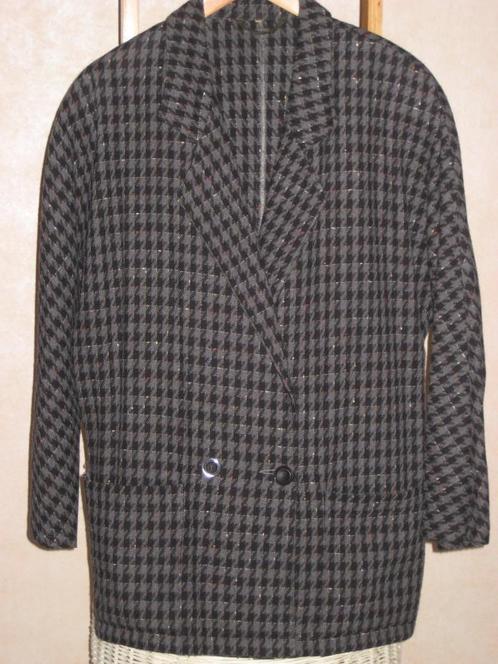 Halflange Jacquard - jas geruit - maat 42 - vintage, Kleding | Dames, Jasjes, Kostuums en Pakken, Gedragen, Jasje, Maat 42/44 (L)