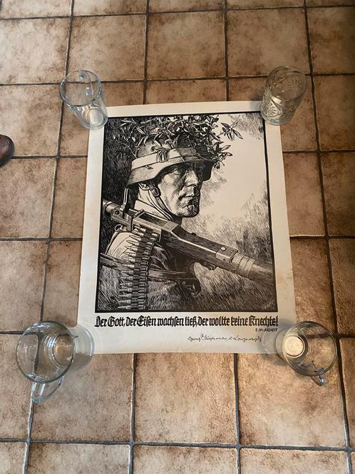 Affiche tweede wereldoorlog, Verzamelen, Militaria | Tweede Wereldoorlog, Ophalen