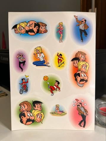 Origineel vintage stickervel van De Kiekeboes – Merho beschikbaar voor biedingen