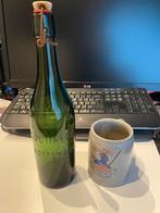 Louwaege 75 cl fles en kleine bierpot hapkin 1956, Verzamelen, Biermerken, Ophalen of Verzenden, Zo goed als nieuw