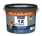 Verf Gama 1x dekkend muur & plafond latex mat wit 12.5 liter, Ophalen, Wit, Verf