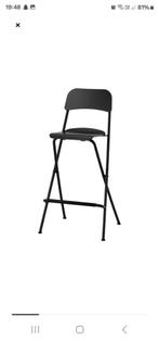 Lot de 3 Chaises de bar hautes ikea voir dimensions, Métal, Noir, Enlèvement, Trois