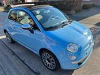Fiat 500c cabrio 1.2i en parfait état ! 69 000 kilomètres !, Autos, Fiat, Carnet d'entretien, 500C, Cuir et Tissu, Bleu