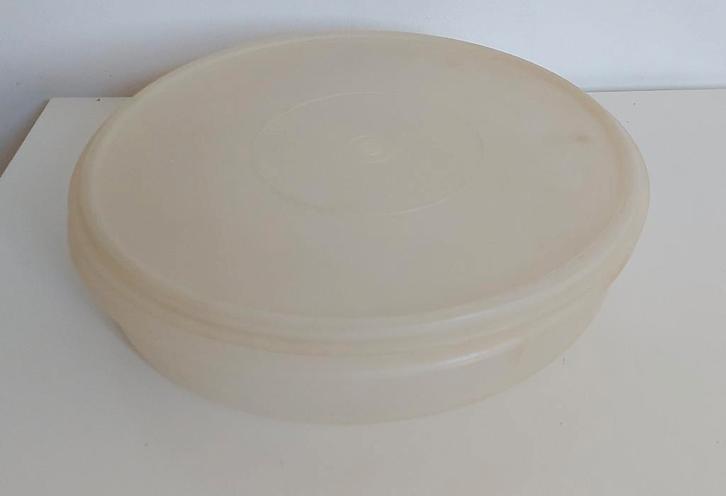 Groot antiek Tupperware met deksel, Huis en Inrichting, Keuken | Tupperware, Gebruikt, Bak of Kom, Wit, Ophalen
