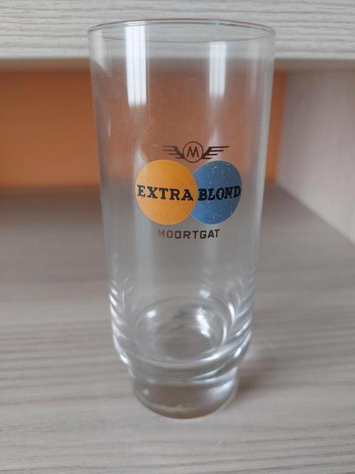 Zeldzaam bierglas "Extra blond" van Moortgat, Verzamelen, Biermerken, Zo goed als nieuw, Duvel, Ophalen of Verzenden