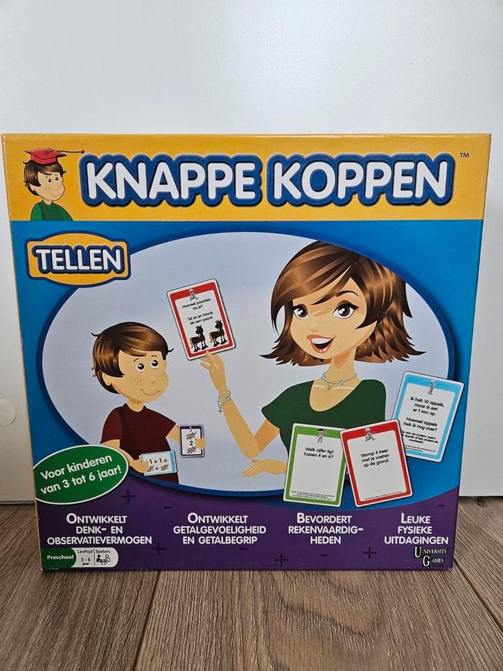 Knappe koppen - Tellen - University games, Hobby en Vrije tijd, Gezelschapsspellen | Kaartspellen, Zo goed als nieuw, Ophalen