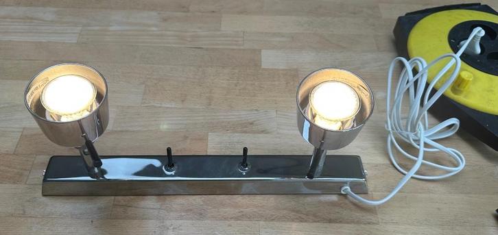 Applique murale double Spots FLYGGE IKEA orientables, Huis en Inrichting, Lampen | Wandlampen, Zo goed als nieuw, Metaal, Ophalen