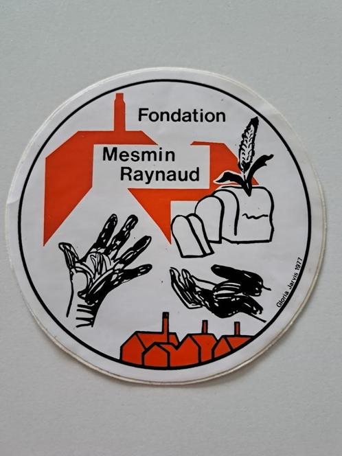 Vintage Sticker - Fondation Mesmin Raynaud - 1977, Verzamelen, Stickers, Zo goed als nieuw, Bedrijf of Vereniging, Ophalen of Verzenden