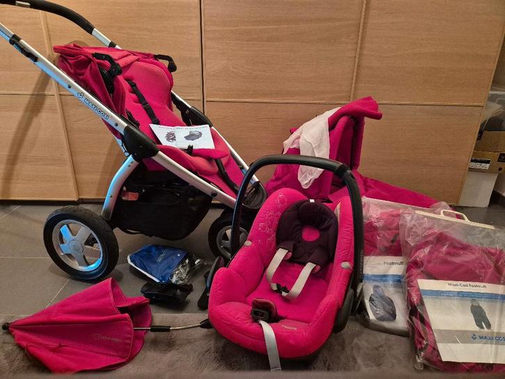 Buggy wieg autostoel Maxi Cosi, Kinderen en Baby's, Kinderwagens en Combinaties, Gebruikt, Maxi-Cosi, Luchtbanden, Met autostoeltje