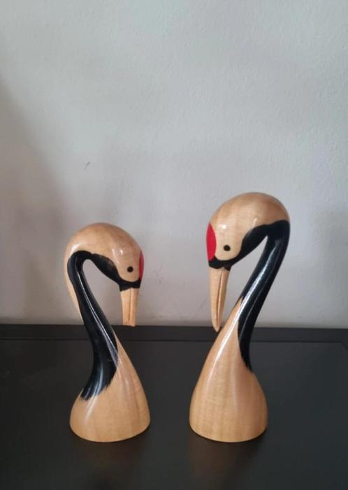 Keizerlijke Rode Kroon Kraanvogels (Tzuru), Antiek en Kunst, Kunst | Beelden en Houtsnijwerken, Verzenden