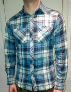 Hemd Heren blauwe ruit met zakken SMOG S Slim Fit, Vêtements | Hommes, Envoi, Neuf, Bleu, Tour de cou 38 (S) ou plus petit