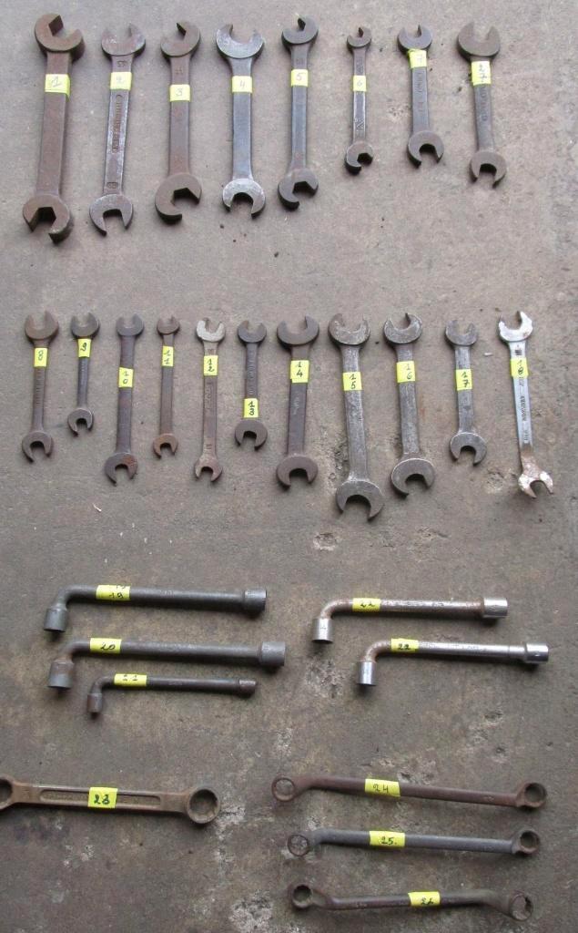 Vintage steeksleutel pijpsleutel ringsleutel - OPRUIM, Auto diversen, Autogereedschap, Gebruikt, Ophalen of Verzenden