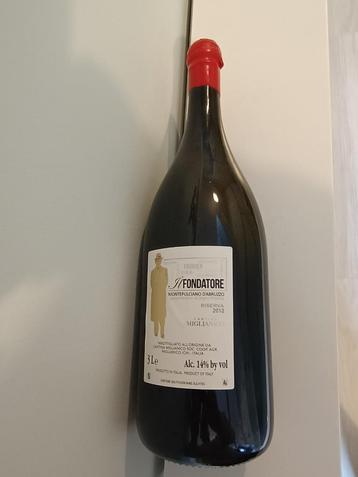 Bouteille de vin vide Il Fondatore 3 litres ! ! !