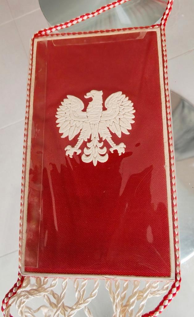 Polen 1970s basket subliem geborduurd vaantje, Diversen, Sinterklaas, Ophalen of Verzenden