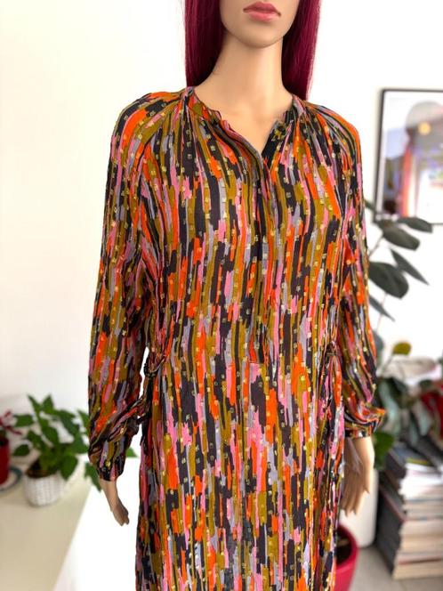 Gorgeous multicoloured dress CKS (size S/M), Kleding | Dames, Jurken, Zo goed als nieuw, Maat 36 (S), Oranje, Onder de knie, Ophalen of Verzenden