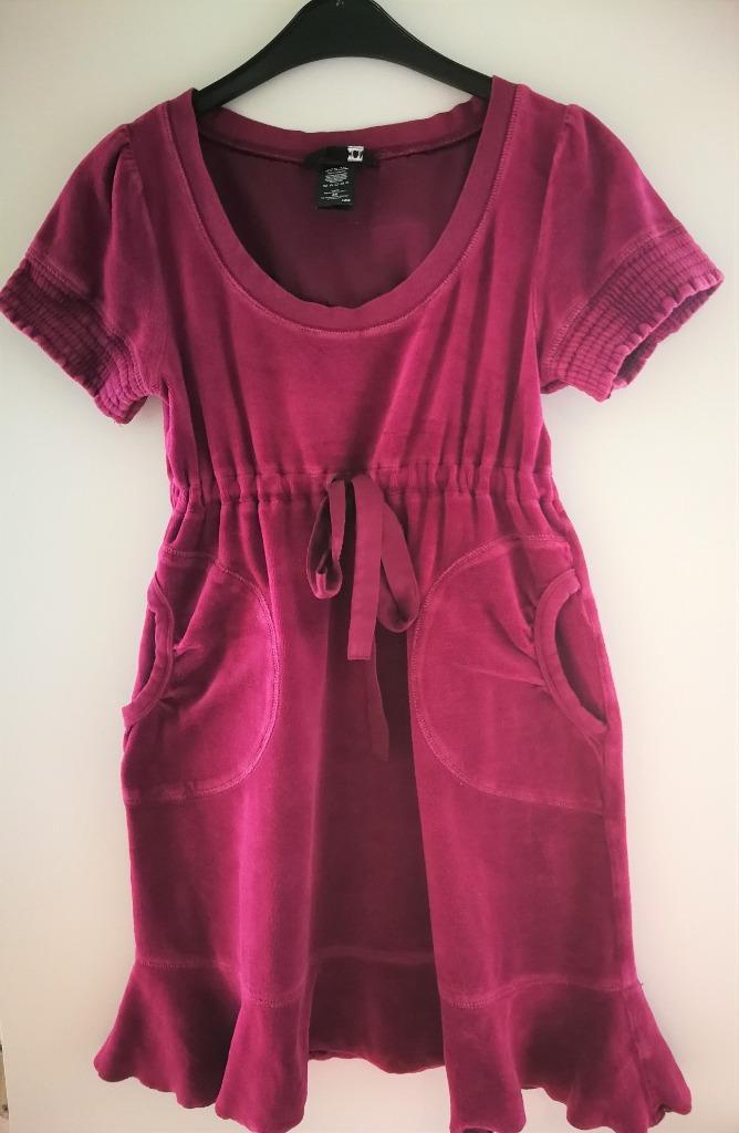 Gladfluwelen winterjurk - H&M - maat 176, Kinderen en Baby's, Kinderkleding | Maat 176, Zo goed als nieuw, Meisje, Jurk of Rok