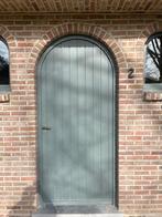 2 eiken deuren + ramen, Bricolage & Construction, Fenêtres & Moustiquaires, Porte extérieure, 200 à 215 cm, Bois, Enlèvement