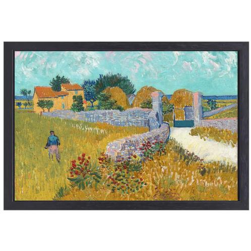 Ferme en Provence - Toile Vincent van Gogh + glace, Maison & Meubles, Accessoires pour la Maison | Décorations murale, Neuf, Envoi