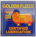 Emaille Reclamebord Golden Fleece 24cmx24cm, Verzamelen, Ophalen of Verzenden, Zo goed als nieuw, Reclamebord