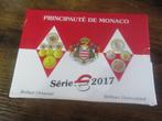 Euro Monaco doos 2017 BU perfecte staat 1ct >2 euro 8 stuks, Postzegels en Munten, 2 euro, Setje, Monaco, Verzenden