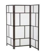 Scheidingswand, wit/zwart, 216x185 cm, Huis en Inrichting, Woonaccessoires | Kamerschermen, Ophalen, Zo goed als nieuw