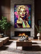 Uniek XXL Glasschilderij | Marylin Monroe F*CK YOU - 6 sizes, Oorspronkelijke maker, Verzenden, Nieuw, 125 cm of meer
