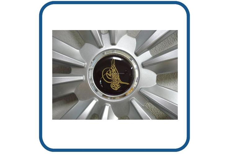 Tugra naafstickers doming caravan en camper 3D, Epoxy, Verzamelen, Stickers, Nieuw, Overige typen, Verzenden