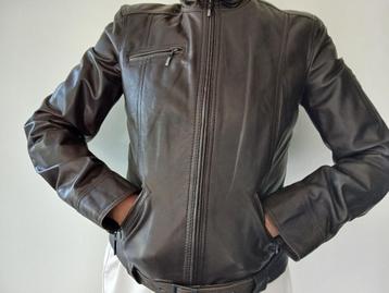 Magnifique veste en cuir pour femme neuve !, Neuf, Taille 38/40 (M), Enlèvement ou Envoi, Brun