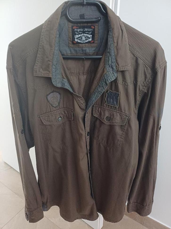 Angelo Litrico - mooi hemd (mt 2XL), Kleding | Heren, Overhemden, Zo goed als nieuw, Bruin, Ophalen of Verzenden