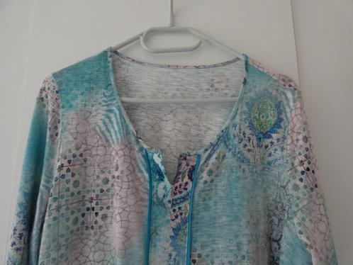 Turkooizen tuniek, Kleding | Dames, Blouses en Tunieken, Gedragen, Maat 42/44 (L), Overige kleuren, Ophalen of Verzenden