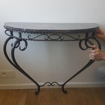 Console fer forgé et son marbre, Enlèvement