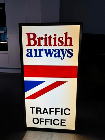 Planche lumineuse originale de British Airways de Zaventem 