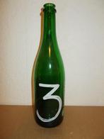 BEERSEL - lege bierfles 75cl - Brij. 3 Fonteinen OUDE GEUZE, Verzamelen, Overige merken, Gebruikt, Flesje(s), Ophalen of Verzenden