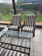 rotan tuinset, Tuin en Terras, Tuinsets en Loungesets, Ophalen, 4 zitplaatsen, Gebruikt, Rotan