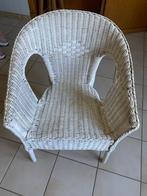 4 rieten stoelen, Huis en Inrichting, Stoelen, Ophalen, Gebruikt, Wit, Riet of Rotan