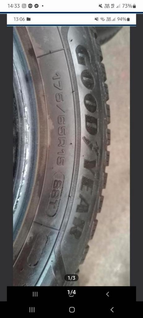 175/65R15 88T GOODYEAR Hiver 4 pneus, Autos : Pièces & Accessoires, Pneus & Jantes, Enlèvement