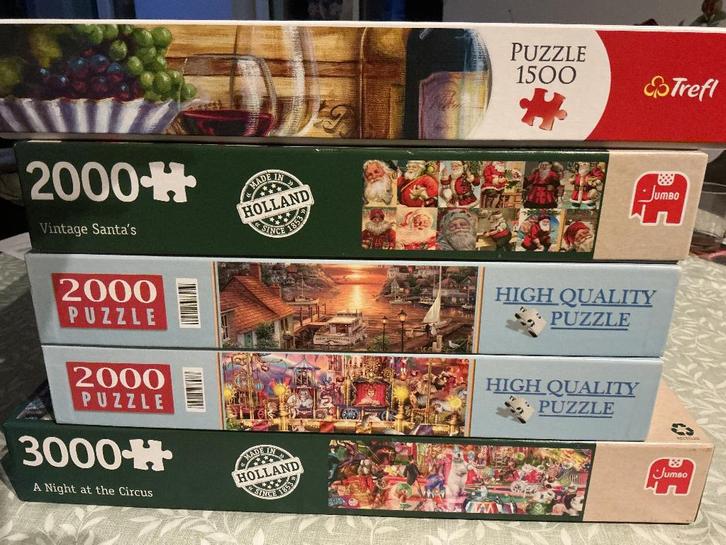 Puzzels in perfecte staat., Hobby en Vrije tijd, Denksport en Puzzels, Nieuw, Legpuzzel, Meer dan 1500 stukjes, Ophalen